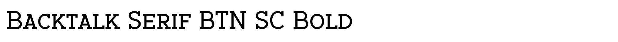 Backtalk Serif BTN SC Bold image